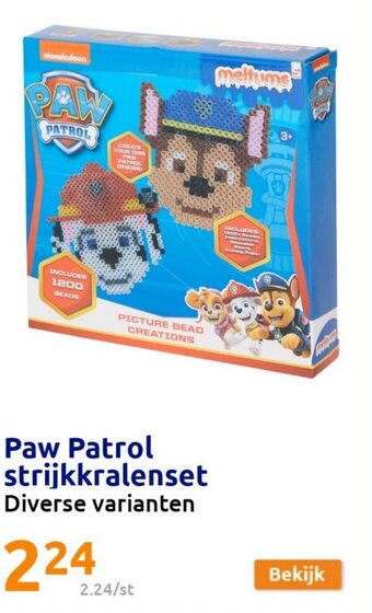 Action Paw Patrol strijkkralenset aanbieding