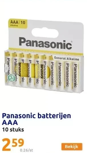 Panasonic batterijen aaa