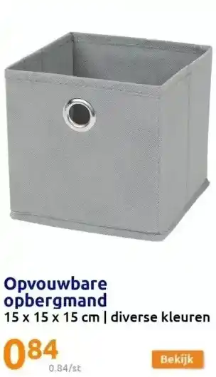 Action Opvouwbare opbergmand aanbieding