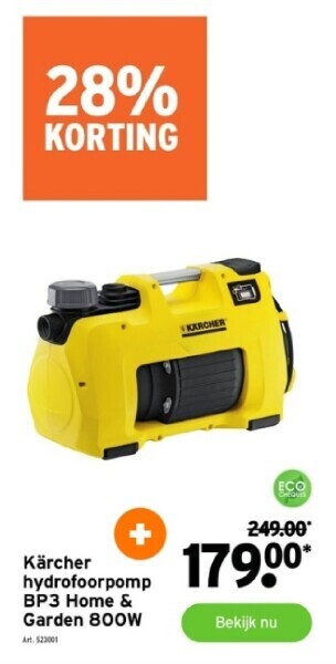 GAMMA Kärcher hydrofoorpomp bp3 home & garden 800w aanbieding