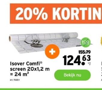 GAMMA Isover comfi® screen 20x1,2 m = 24 m aanbieding