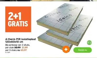 GAMMA A-therm pir isolatieplaat 120x60x10 cm aanbieding