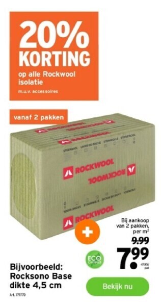 GAMMA Rocksono base dikte 4,5 cm aanbieding