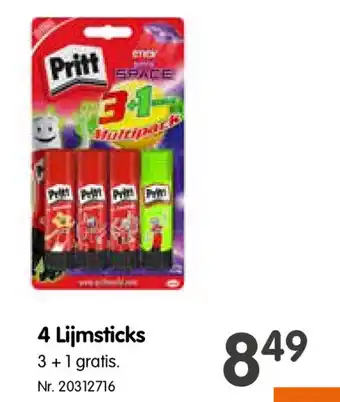 Fun Pritt 4 Lijmsticks aanbieding