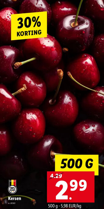 Lidl Kersen 500g aanbieding