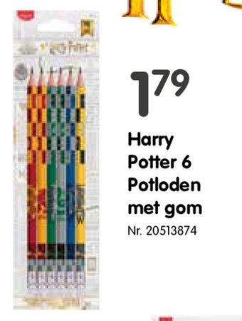 Fun Harry Potter 6 Potloden met gom aanbieding