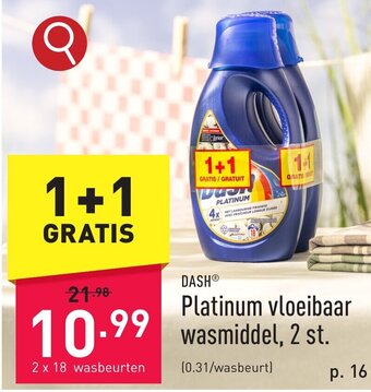 ALDI DASHⓇ Platinum vloeibaar wasmiddel, 2 st. aanbieding