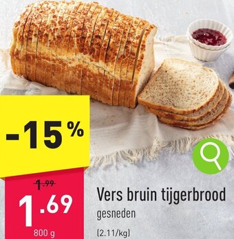 ALDI Vers bruin tijgerbrood 800g aanbieding