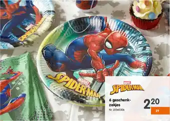 Marvel Spiderman 6 geschenkzakjes