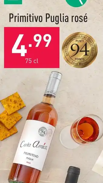 ALDI Primitivo Puglia rosé 75cl aanbieding