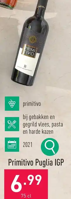 ALDI Primitivo Puglia IGP 75cl aanbieding