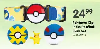 Fun Pokemon Clip 'n Go Pokeball Riem Set aanbieding