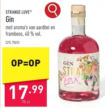 ALDI STRANGE LUVEⓇ Gin 70cl aanbieding