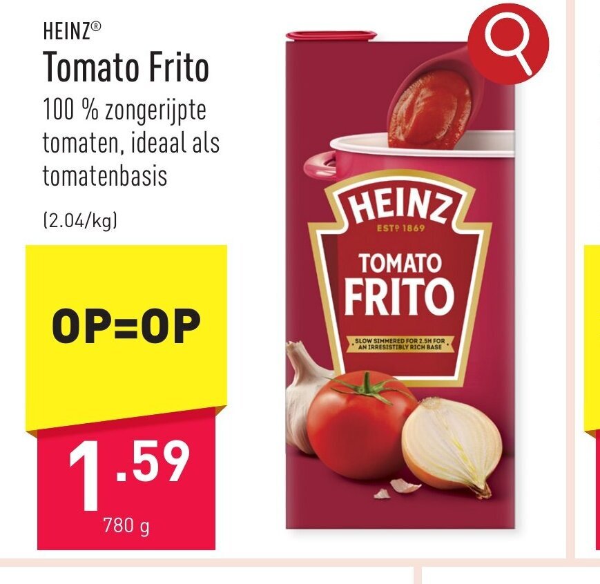 HEINZⓇ Tomato Frito 780g promotie bij ALDI