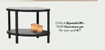 Ovala bijzettafel