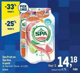 Makro Spa fruit - citrus aanbieding