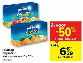 Carrefour Market Fruitsap capri-sun aanbieding