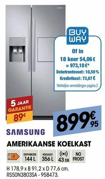 Electro Depot Samsung amerikaanse koelkast rs50n3803sa aanbieding