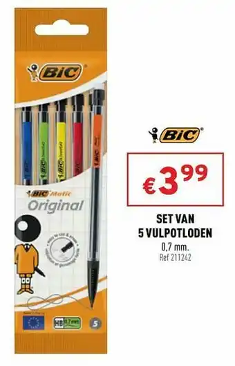 Set van 5 vulpotloden