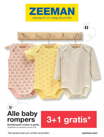 Zeeman Alle baby rompers aanbieding