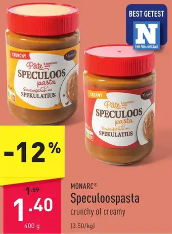 ALDI MONARCⓇ Speculoospasta 400g aanbieding