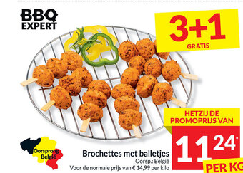 Intermarché Brochettes met balletjes aanbieding