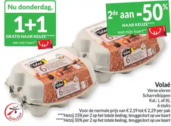 Intermarché Volaé Verse eieren Scharrelkippen Kal.: L of XL aanbieding