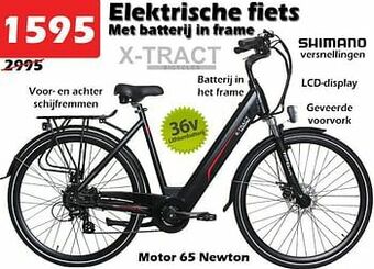 iTEK Elektrische fiets met batterij in frame aanbieding