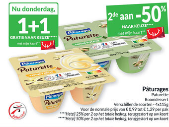 Intermarché Paturages Paturette roomdessert aanbieding