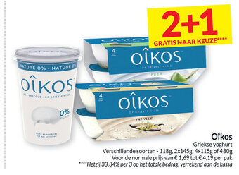 Intermarché Oikos Griekse yoghurt aanbieding