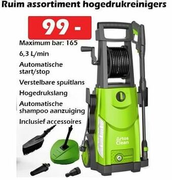 iTEK Artos clean ruim assortiment hogedrukreinigers aanbieding
