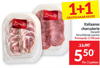 Intermarché Donzelli Italiaanse charcuterie aanbieding