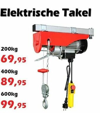 iTEK Elektrische takel aanbieding
