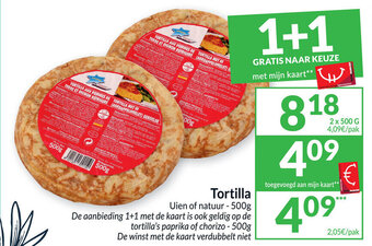 Intermarché Tortilla Uien of natuur - 500g aanbieding