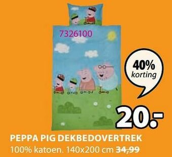 Jysk Peppa pig dekbedovertrek aanbieding