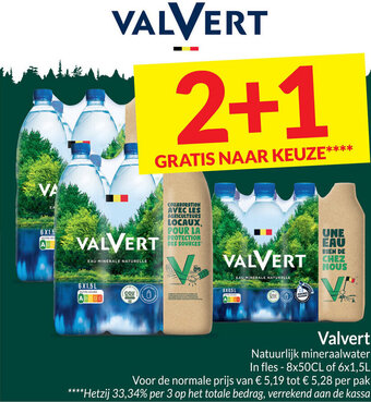 Valvert Natuurlijk mineraalwater In fles - 8x50CL of 6x1,5L