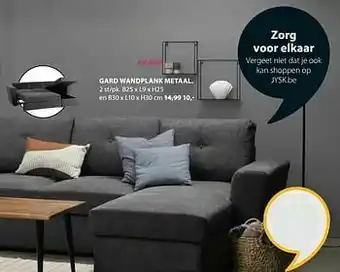 Jysk Gard wandplank metaal aanbieding