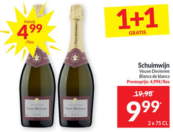 Schuimwijn Veuve Devienne Blancs de blancs 2 x 75cl