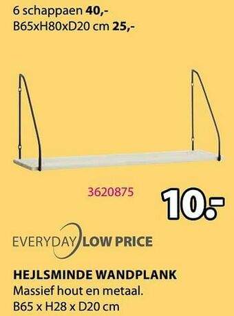 Jysk Hejlsminde wandplank aanbieding