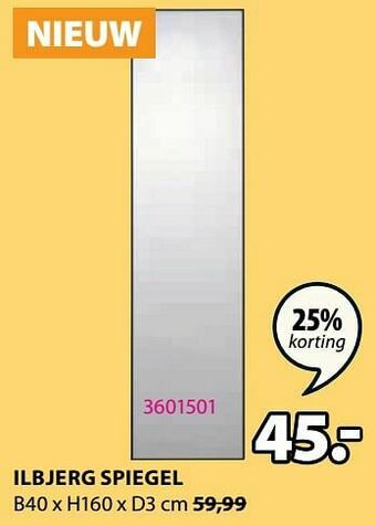 Jysk Ilbjerg spiegel aanbieding