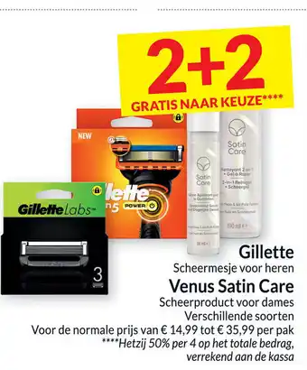 Gillette Scheermesje voor heren Venus Satin Care Scheerproduct voor dames Verschillende soorten