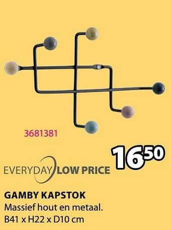 Jysk Gamby kapstok aanbieding