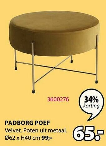Jysk Padborg poef aanbieding