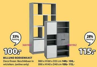 Jysk Billund boekenkast aanbieding