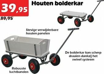iTEK Houten bolderkar aanbieding