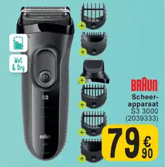 Cora BRAUN Scheer-apparaat S3 3000 ( aanbieding
