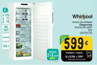 Cora Whirlpool Diepvries WVA31612NF aanbieding
