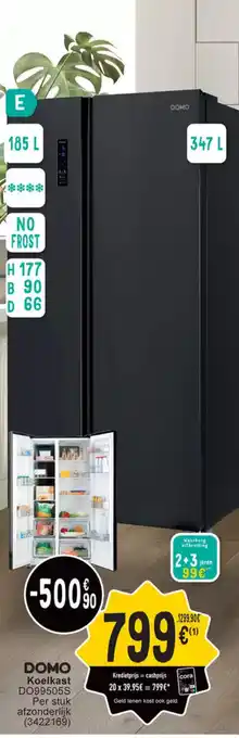 Cora DOMO Koelkast DO99505S aanbieding