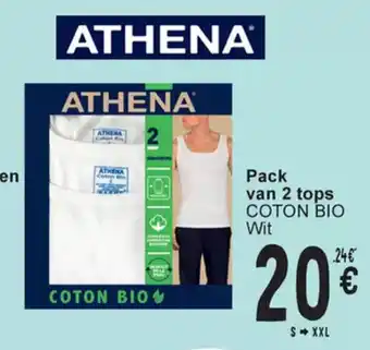 Cora ATHENA Pack van 2 tops COTON BIO Wit aanbieding