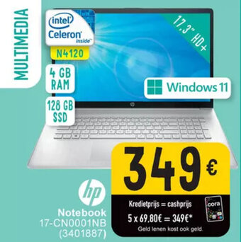 Cora hp Notebook 17-CN0001NB aanbieding
